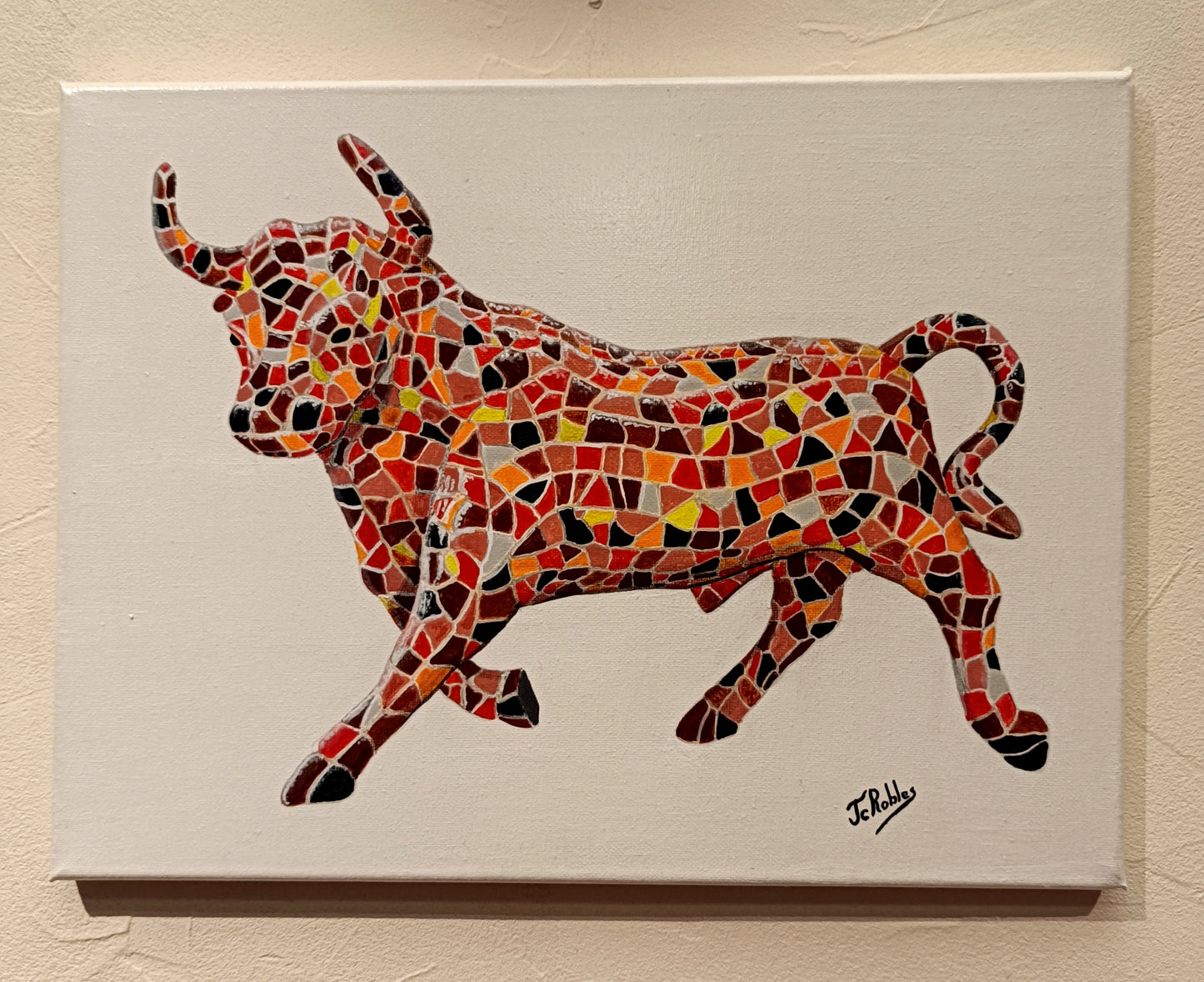 1AF - Toro Mosaico. Un guiño a los mosaicos cerámicos de Sevilla.
