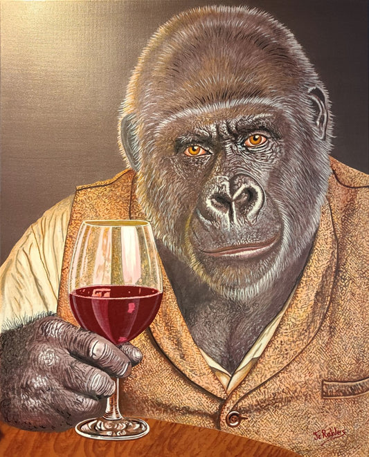 -  Le gorille au verre de vin